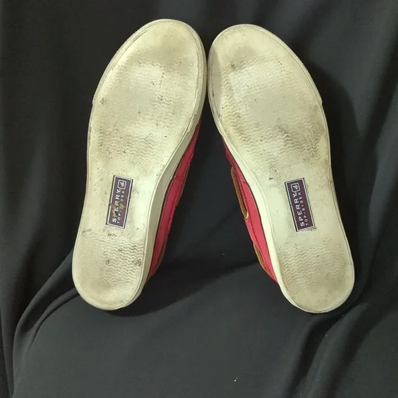 Sperry topsiders, red, size 8. Excellent condition. - Picture 6 of 11